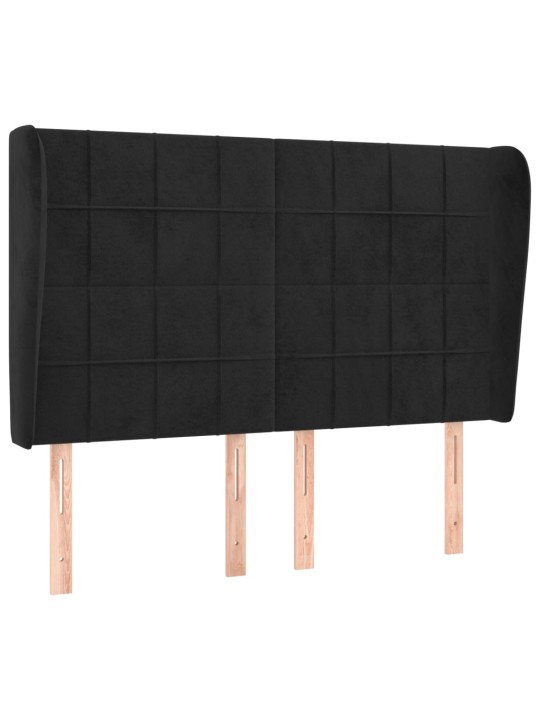 Galvgalis ar malām, 147x23x118/128 cm, melns samts