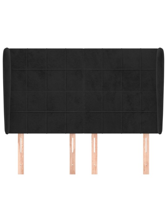 Galvgalis ar malām, 147x23x118/128 cm, melns samts