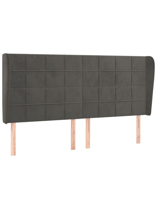 Galvgalis ar malām, 163x23x118/128 cm, melns samts