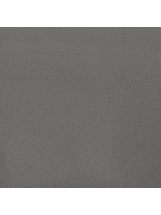 Galvgalis ar malām, 93x23x118/128 cm, pelēka mākslīgā āda