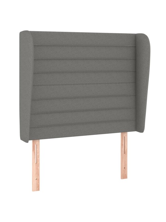 Galvgalis ar malām, 83x23x118/128 cm, tumši pelēks audums
