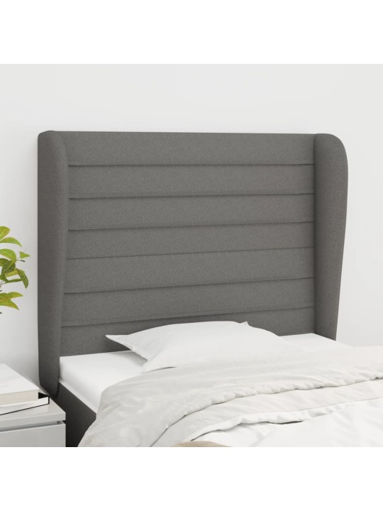 Galvgalis ar malām, 83x23x118/128 cm, tumši pelēks audums