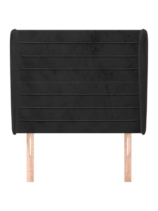 Galvgalis ar malām, 83x23x118/128 cm, melns samts