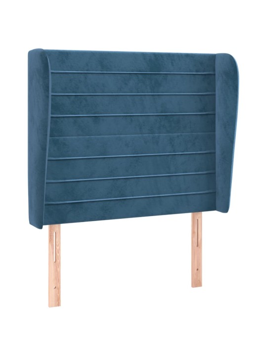 Galvgalis ar malām, 83x23x118/128 cm, tumši zils samts