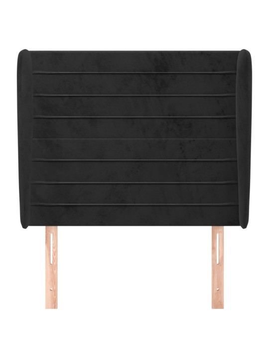 Galvgalis ar malām, 103x23x118/128 cm, melns samts