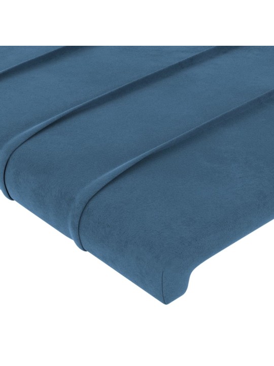 Galvgalis ar malām, 103x23x118/128 cm, tumši zils samts