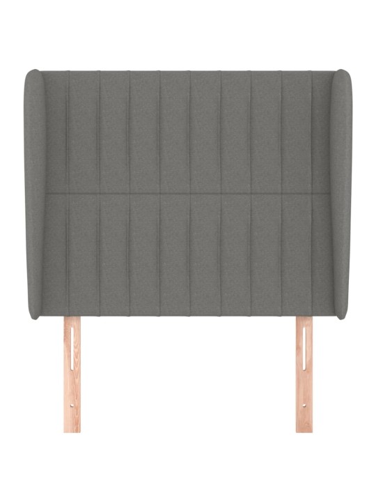 Galvgalis ar malām, 83x23x118/128 cm, tumši pelēks audums