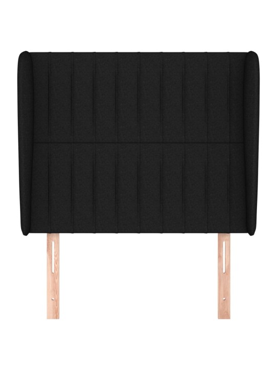 Galvgalis ar malām, 103x23x118/128 cm, melns audums