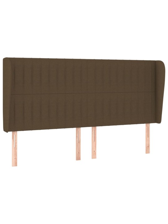 Galvgalis ar malām, 203x23x118/128 cm, tumši brūns audums