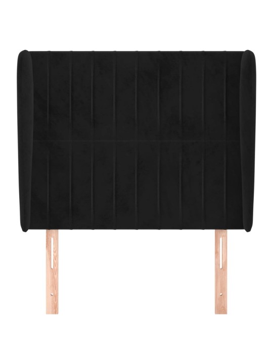Galvgalis ar malām, 83x23x118/128 cm, melns samts