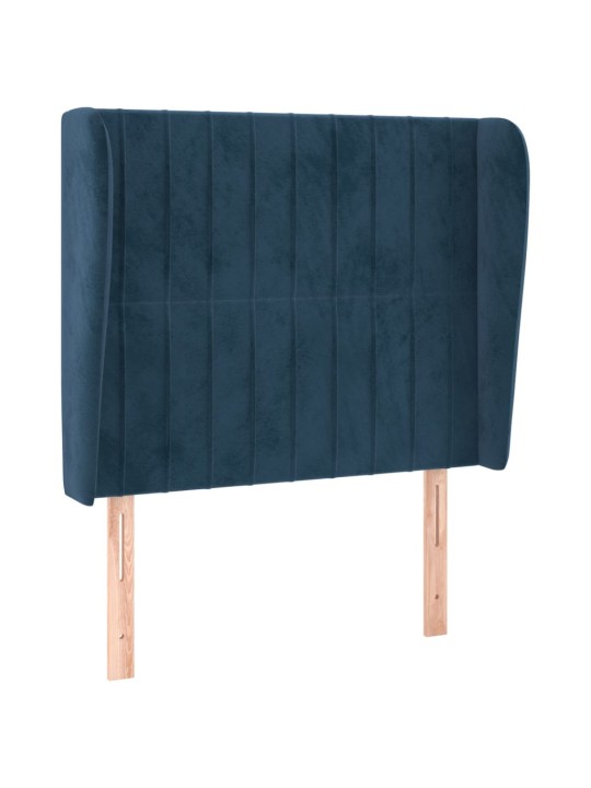 Galvgalis ar malām, 83x23x118/128 cm, tumši zils samts
