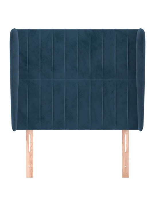 Galvgalis ar malām, 83x23x118/128 cm, tumši zils samts