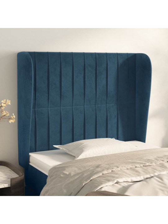 Galvgalis ar malām, 83x23x118/128 cm, tumši zils samts