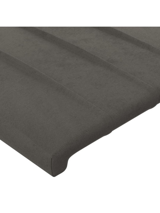 Galvgalis ar malām, 103x23x118/128 cm, tumši pelēks samts