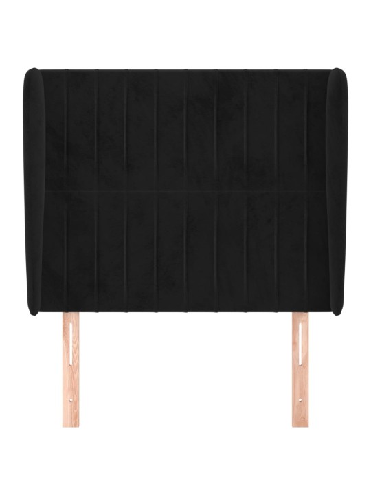 Galvgalis ar malām, 103x23x118/128 cm, melns samts