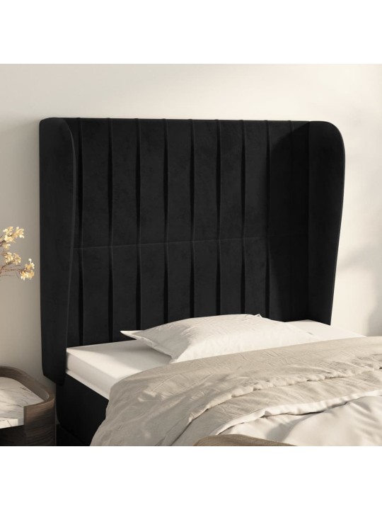 Galvgalis ar malām, 103x23x118/128 cm, melns samts