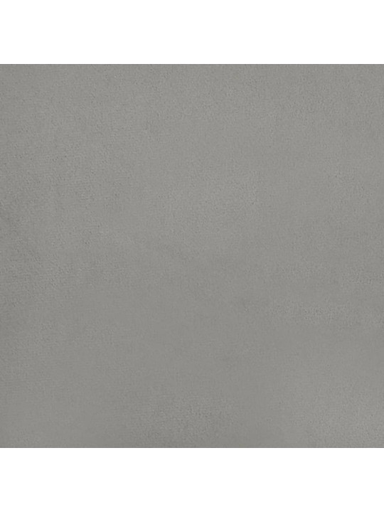 Galvgalis ar malām, 163x23x118/128 cm, gaiši pelēks samts