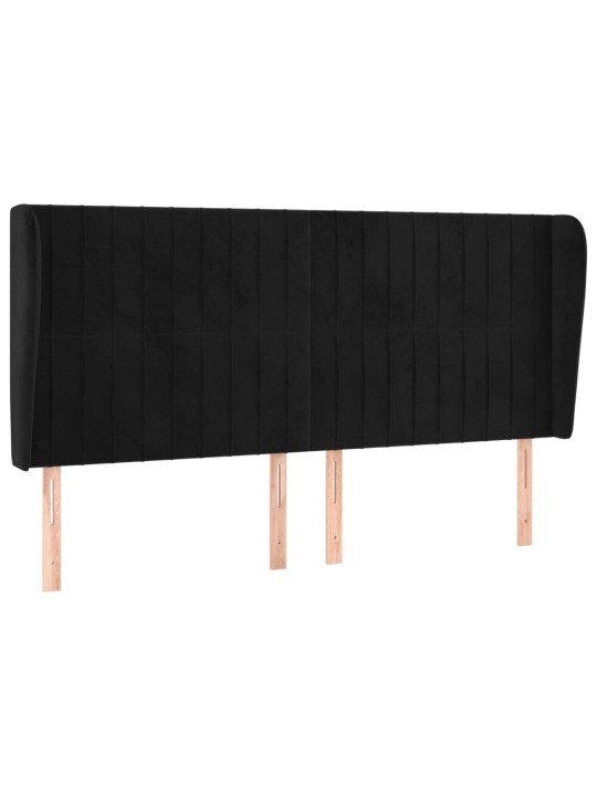 Galvgalis ar malām, 163x23x118/128 cm, melns samts
