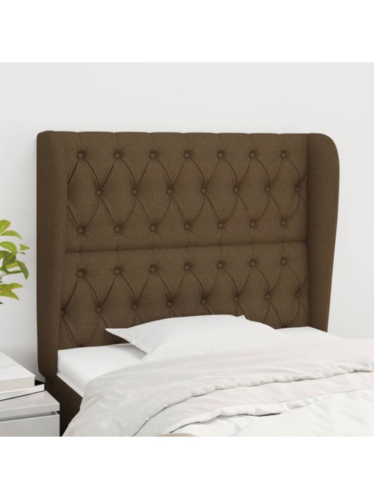 Galvgalis ar malām, 93x23x118/128 cm, tumši brūns audums
