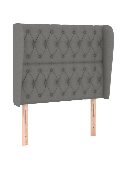 Galvgalis ar malām, 103x23x118/128 cm, tumši pelēks audums