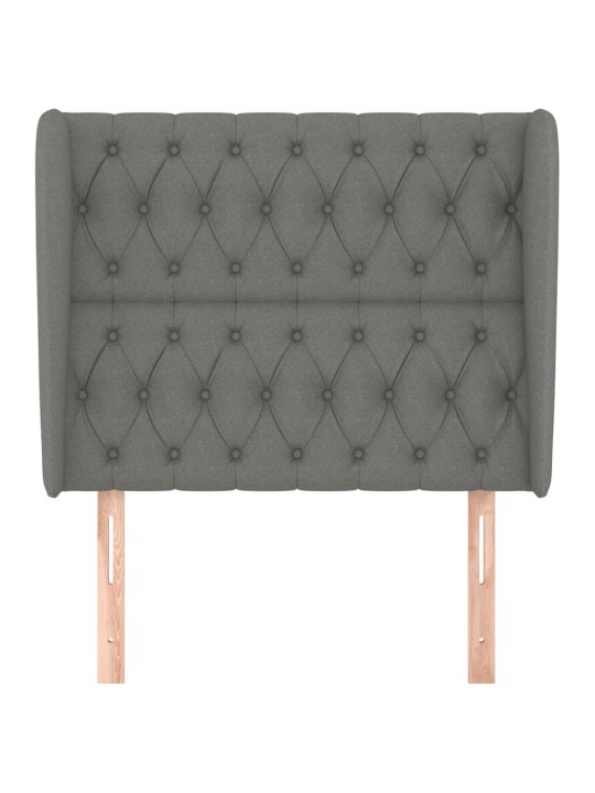 Galvgalis ar malām, 103x23x118/128 cm, tumši pelēks audums