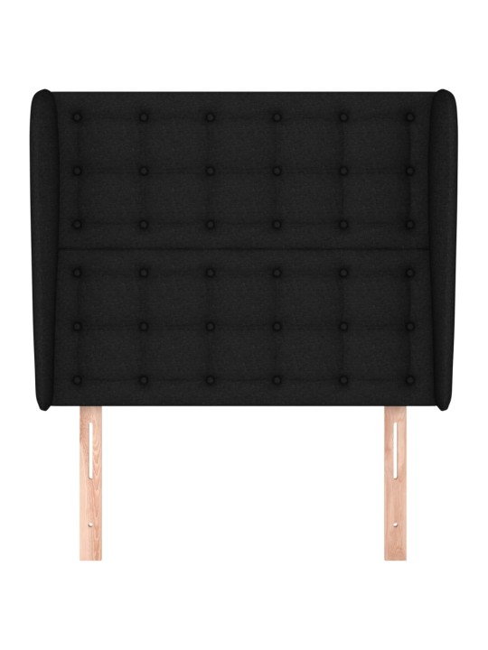 Galvgalis ar malām, 83x23x118/128 cm, melns audums
