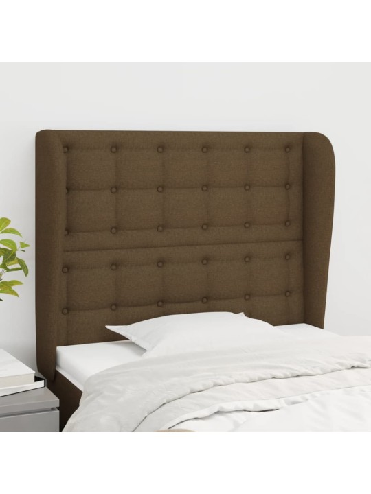 Galvgalis ar malām, 83x23x118/128 cm, tumši brūns audums
