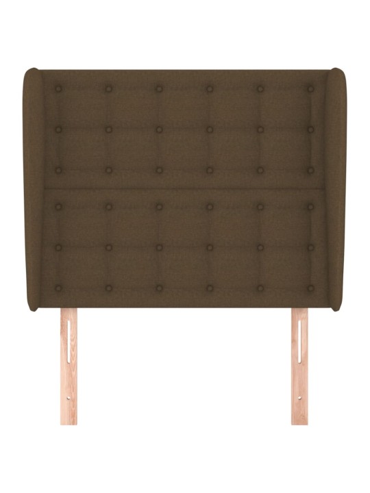 Galvgalis ar malām, 93x23x118/128 cm, tumši brūns audums