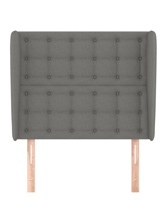 Galvgalis ar malām, 103x23x118/128 cm, tumši pelēks audums