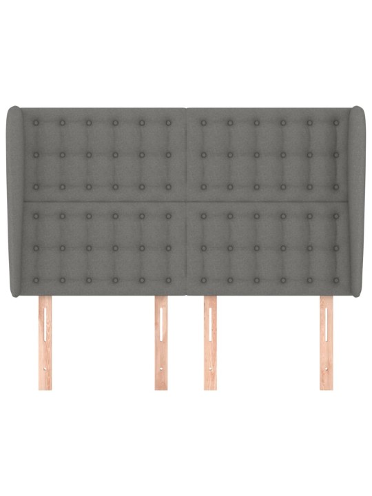 Galvgalis ar malām, 147x23x118/128 cm, tumši pelēks audums