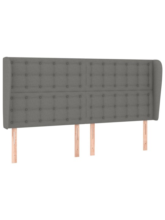 Galvgalis ar malām, 163x23x118/128 cm, tumši pelēks audums