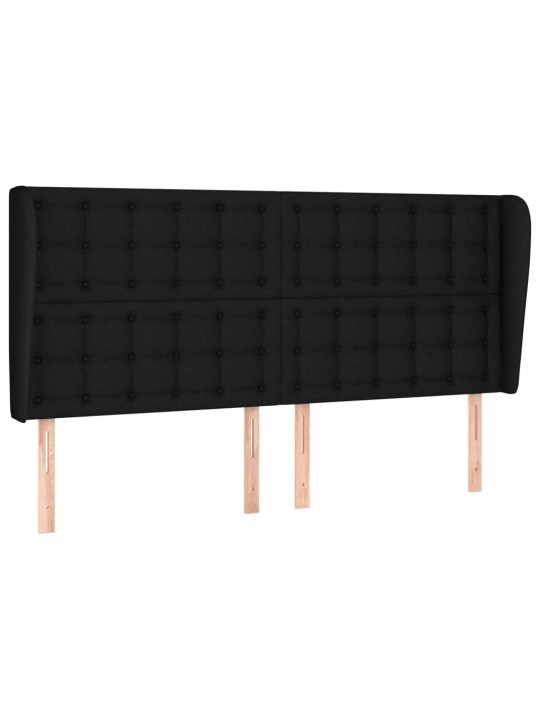 Galvgalis ar malām, 203x23x118/128 cm, melns audums