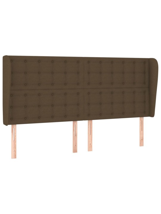Galvgalis ar malām, 203x23x118/128 cm, tumši brūns audums