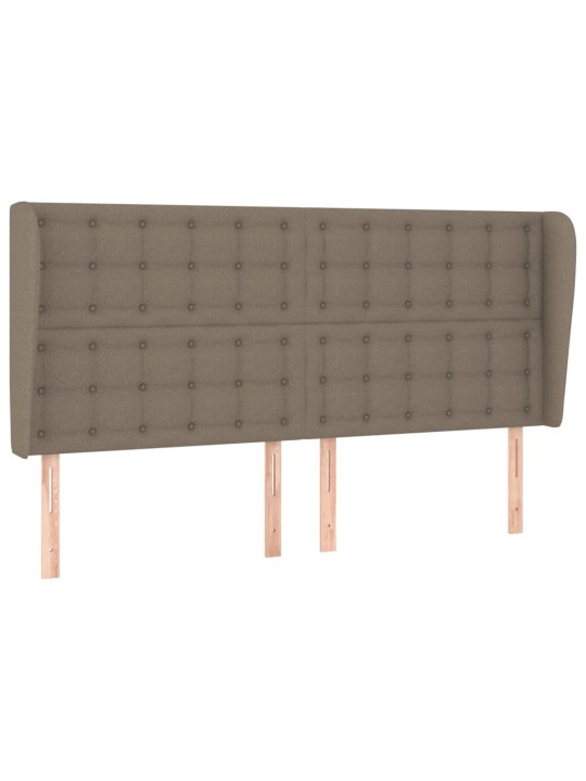 Galvgalis ar malām, 203x23x118/128 cm, pelēkbrūns audums