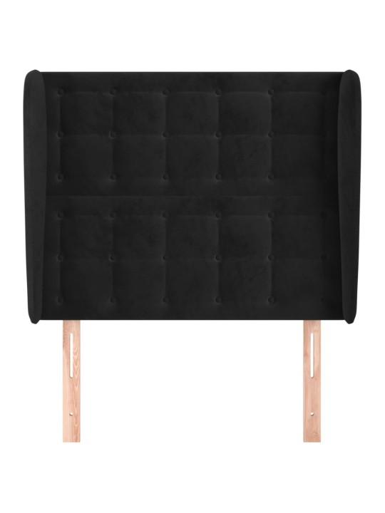 Galvgalis ar malām, 83x23x118/128 cm, melns samts