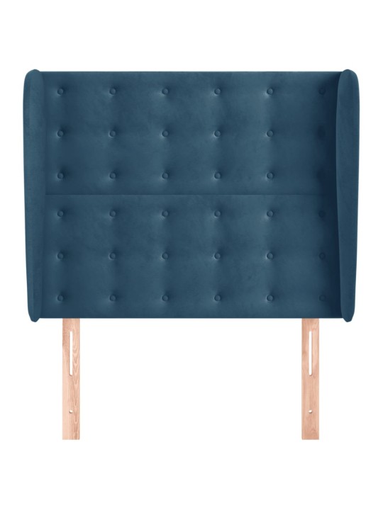 Galvgalis ar malām, 83x23x118/128 cm, tumši zils samts