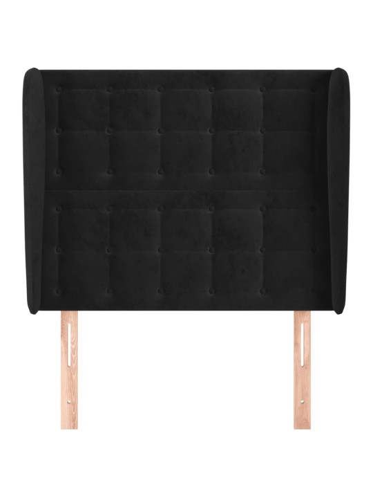 Galvgalis ar malām, 93x23x118/128 cm, melns samts
