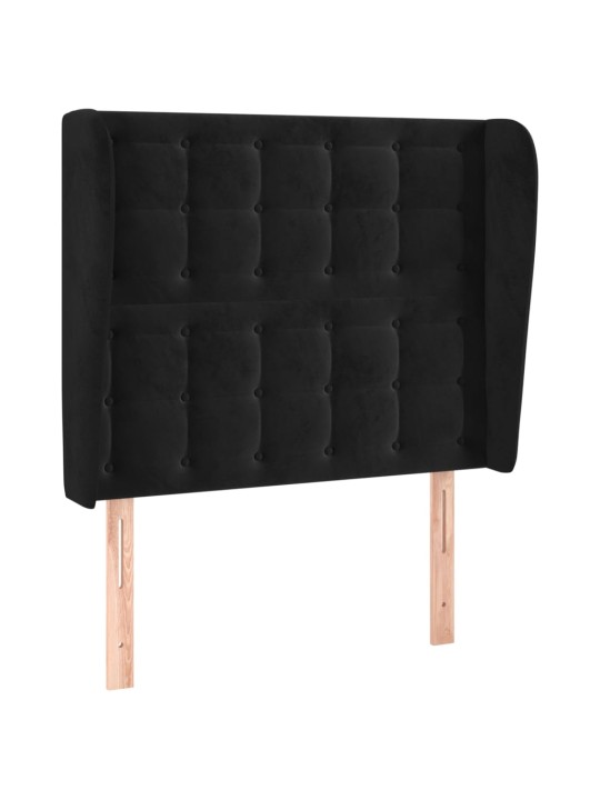 Galvgalis ar malām, 103x23x118/128 cm, melns samts