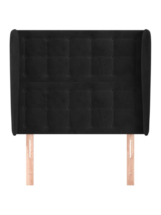 Galvgalis ar malām, 103x23x118/128 cm, melns samts