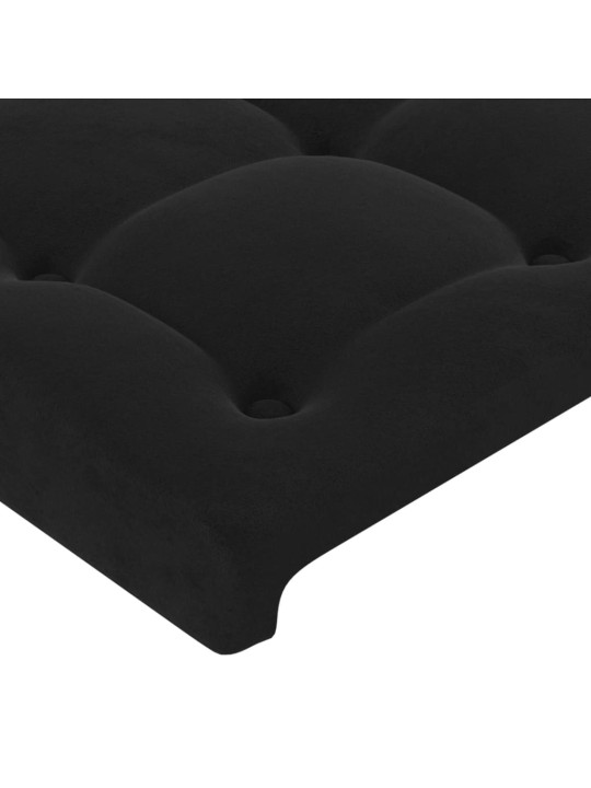 Galvgalis ar malām, 103x23x118/128 cm, melns samts
