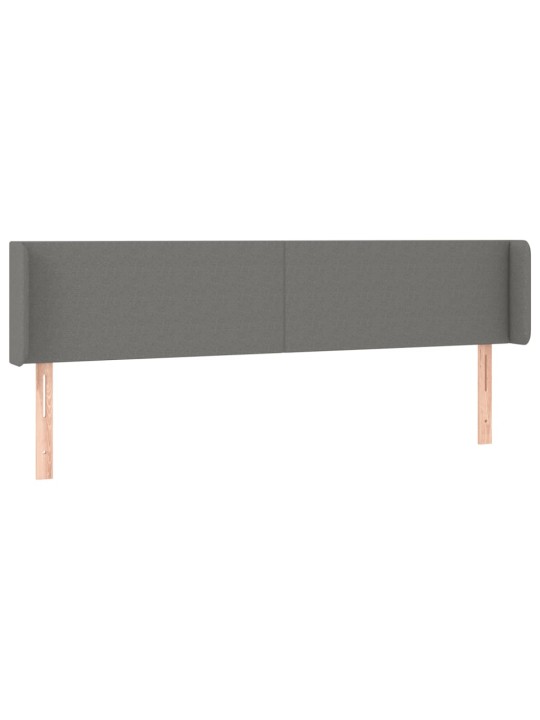 Galvgalis ar malām, 203x16x78/88 cm, tumši pelēks audums