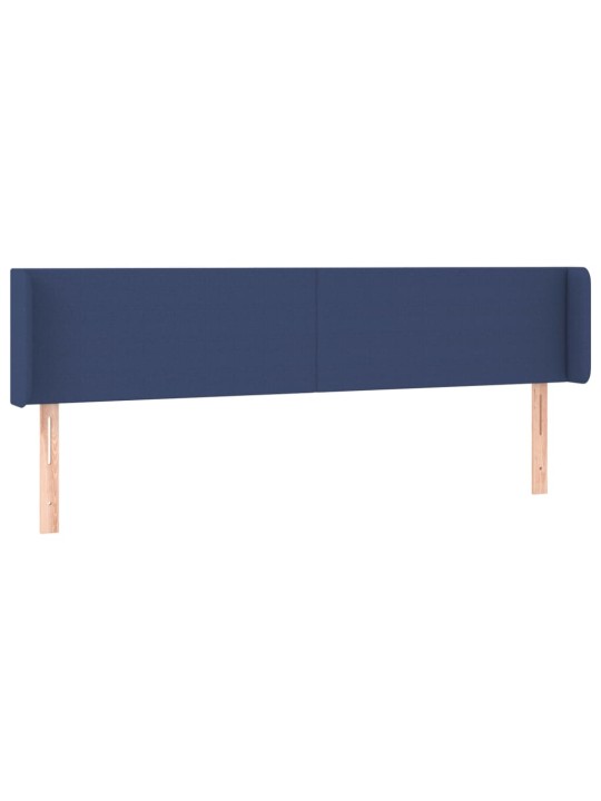 Galvgalis ar malām, 203x16x78/88 cm, zils audums