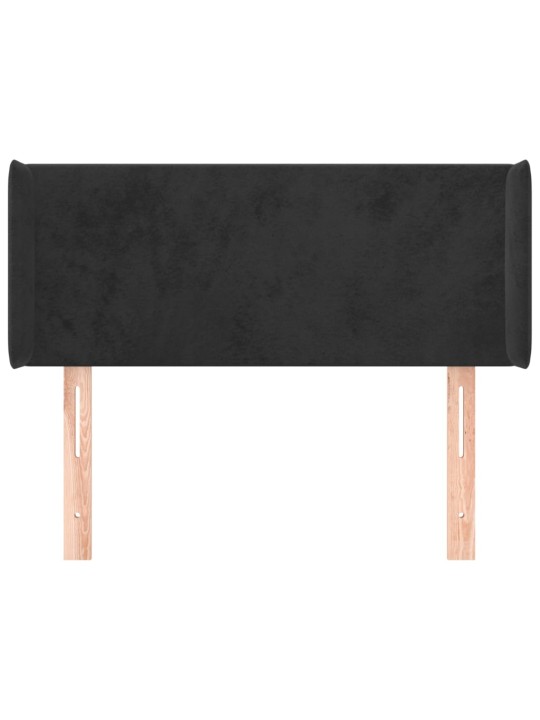 Galvgalis ar malām, melns samts, 83x16x78/88 cm