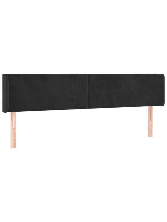 Galvgalis ar malām, melns samts, 163x16x78/88 cm