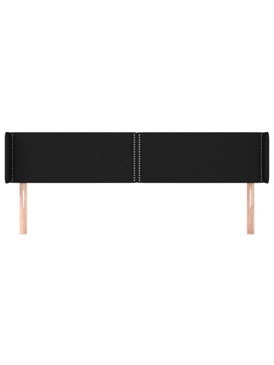 Galvgalis ar malām, 183x16x78/88 cm, melns audums