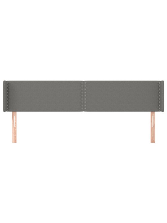 Galvgalis ar malām, 203x16x78/88 cm, tumši pelēks audums