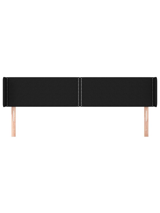 Galvgalis ar malām, 203x16x78/88 cm, melns audums