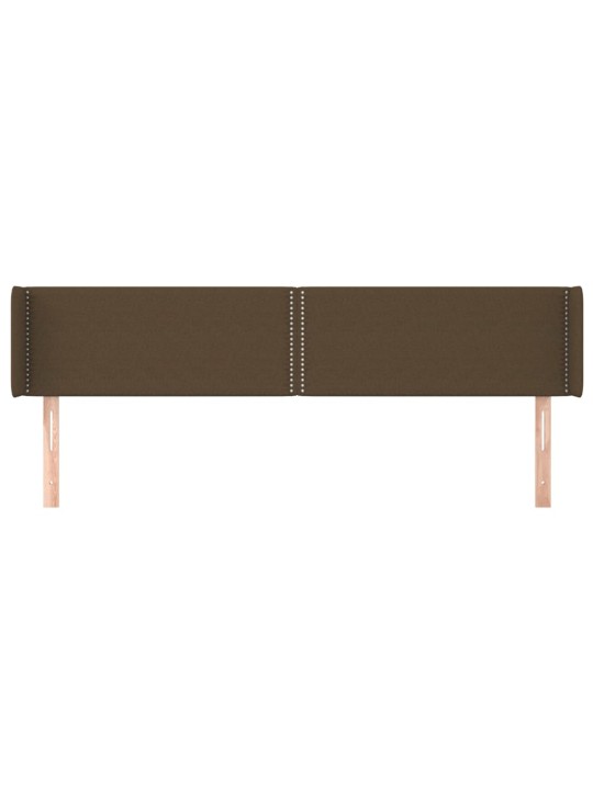 Galvgalis ar malām, 203x16x78/88 cm, tumši brūns audums