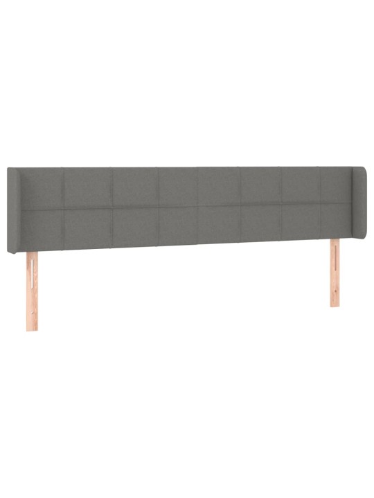 Galvgalis ar malām, 203x16x78/88 cm, tumši pelēks audums