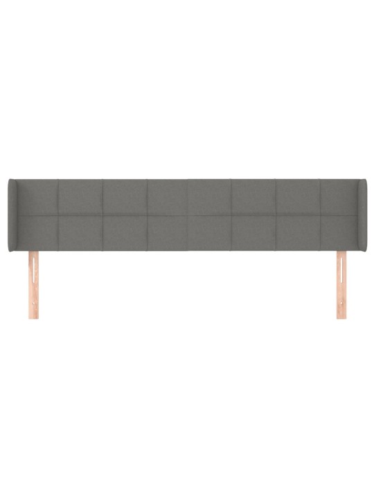 Galvgalis ar malām, 203x16x78/88 cm, tumši pelēks audums